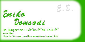 eniko domsodi business card